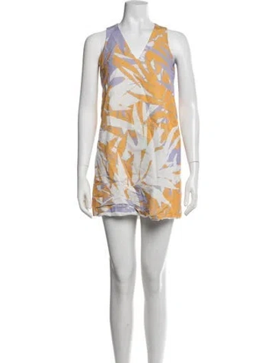 Pre-owned Hunter Linen Mini Dress In White