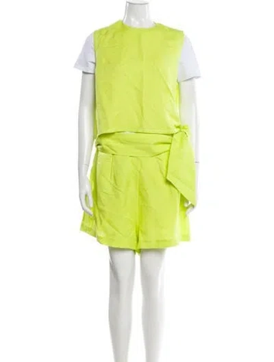 Pre-owned Hunter Linen Set In Green