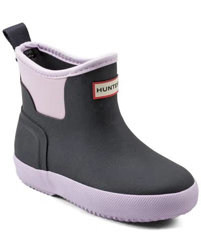 Hunter Little Kid's Finley Pull-on Waterproof Rain Boots From Finish Line In Dark Blue