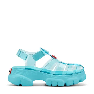 Hunter Little Kids Belize Casual Closed Toe Strappy Sandals 12c Blue Translucent