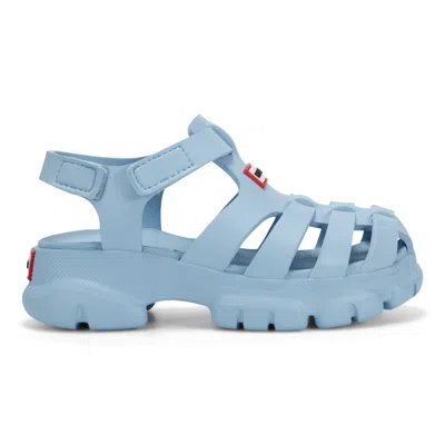 Hunter Little Kids Belize Casual Closed Toe Strappy Sandals 13c Light Blue In Animal Print