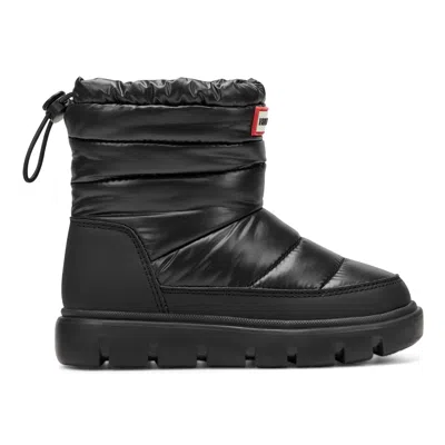 Hunter Little Kids Cuddle Lug Sole Insulated Waterproof Snow Booties 13c Black