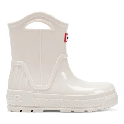 Hunter Little Kids Georgey Waterproof Rain Boots 12c Ivory In Neutral