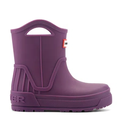 Hunter Little Kids Georgey Waterproof Rain Boots 5c Dark Purple