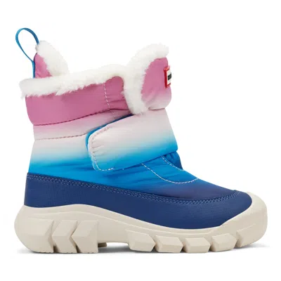 Hunter Little Kids Igloo Lug Sole Insulated Waterproof Snow Boots 13c Blue Multi