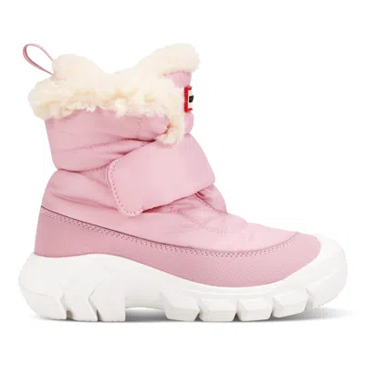 HUNTER Little Kids Igloo Lug Sole Insulated Waterproof Snow Boots 13C Light Pink