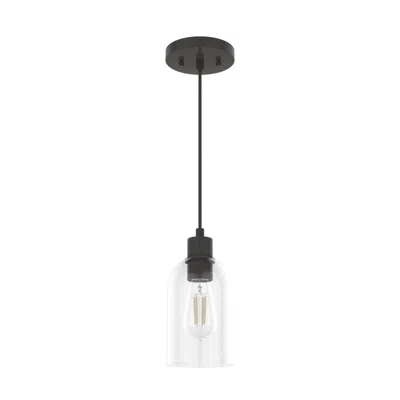 Hunter Lochemeade Noble Bronze With Clear Seeded Glass 1 Light Pendant