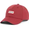 Hunter Logo Baseball Cap In Red