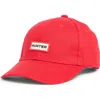 Hunter Logo Baseball Cap In Red