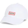 Hunter Logo Baseball Cap In White