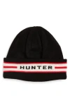 Hunter Logo Fleece Lined Beanie In Black