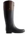 Hunter Stivali Refined Riding Tall Wellington Brown Bolt In Black