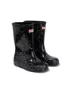 Hunter Kids First (18 Months-8 Years) Giant Glitter Rain Boots In Black