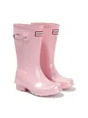 Hunter Original Nebula Iridescent Rubber Wellies 7-10 Years In Pink