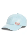 Hunter Logo Rubberized Baseball Cap In Blue