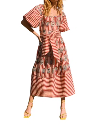 Hunter Lucy Dress In Mallet Club Combo In Red