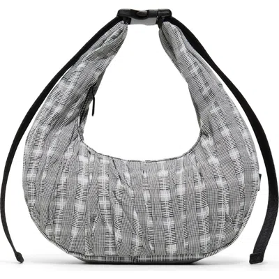 Hunter Lune Ruched Shoulder Bag In Black Combo