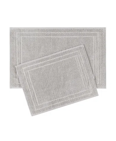 Hunter Luxe Looped Cotton 2-pc. Bath Mat Set In Gray
