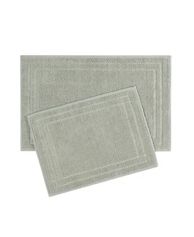 Hunter Luxe Looped Cotton 2-pc. Bath Mat Set In Green