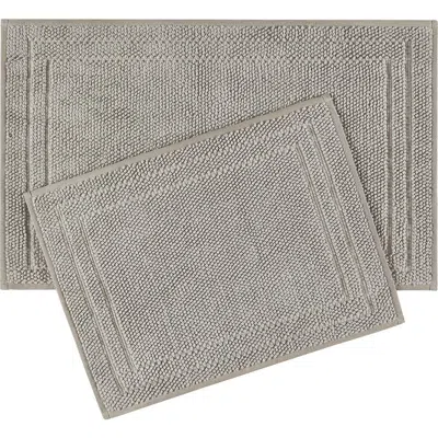 Hunter Luxe Looped Cotton 2-piece Bath Mat Set In Green