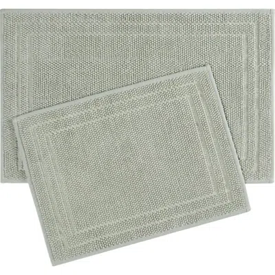 Hunter Luxe Looped Cotton 2-piece Bath Mat Set In Green