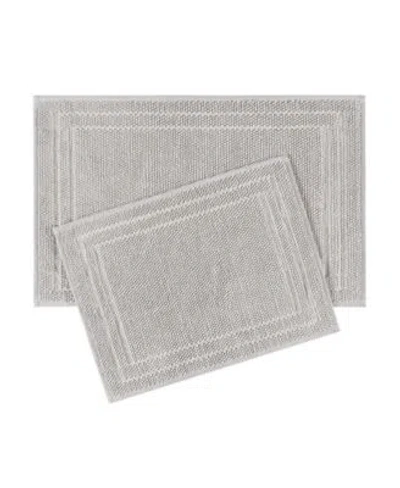 Hunter Luxe Looped Cotton Bath Mat In Gray