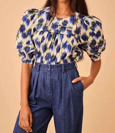 Hunter Lydia Top In Ikat Rose In Multi