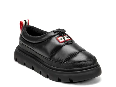 Hunter Madi Platform Puffer Slipper In Black
