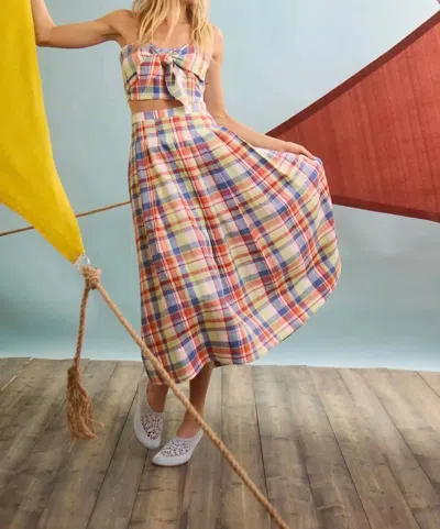 Hunter Maison Skirt In Harbor Club Madras In Multi