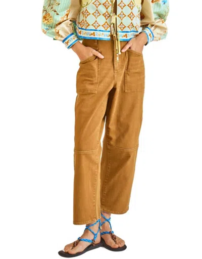 Hunter Mallory Twill Low Rise Jeans In Pecan In Brown