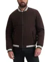 Hunter Manstone Water Repellent Varsity-style Jacket In Brown