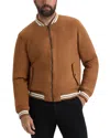 Hunter Manstone Water Repellent Varsity-style Jacket In Brown