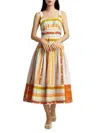 Hunter Mara Midi Dress In Abstract Stripe In Multi