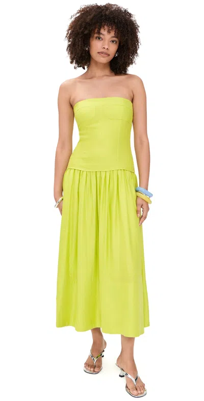 Hunter Maren Dress Chartreuse In Yellow