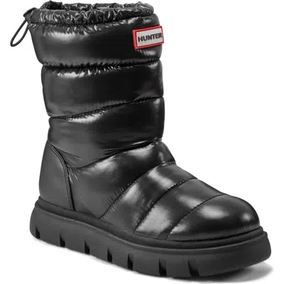Hunter Maribel Insulated Waterproof Snow Bootie In Black