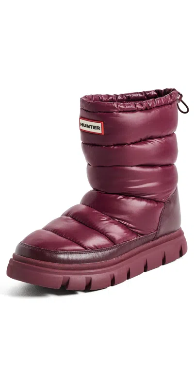 Hunter Maribels Boots Dark Red