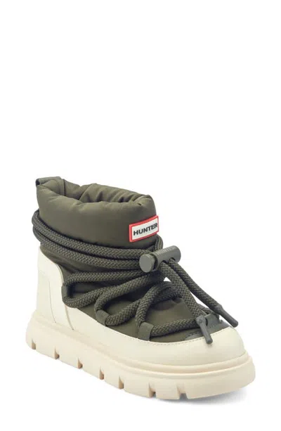 Hunter Marlay Water Resistant Winter Boot In Dark Green 300