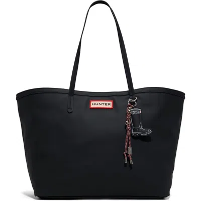 Hunter Maximalist Faux Leather Tote In Black/ Tricolor