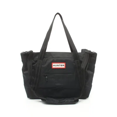 Hunter Medium Handbag Tote Bag Nylon 2way In Black