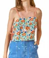 Hunter Meg Side Tie Cami In Catnap Combo In Blue
