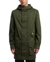 Hunter Men's Downing Coated Rain Jacket In  Green