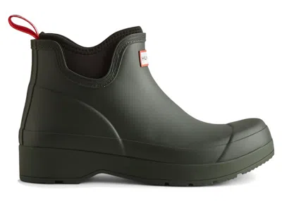 Pre-owned Hunter Men's  Play Neoprene Chelsea Boots Sneakers In Arctic Moss