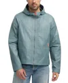 Hunter Jay Water Repellent Wax Crinkle Jacket In Blizzard Blue