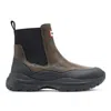 Hunter Men's Landon Waterproof Chelsea Boots 12 Olive/black In Brown