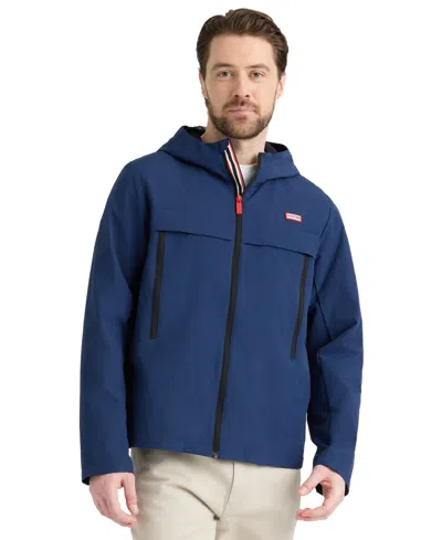 Hunter Men's Miles Seam Sealed Shell Hooded Jacket In Blue