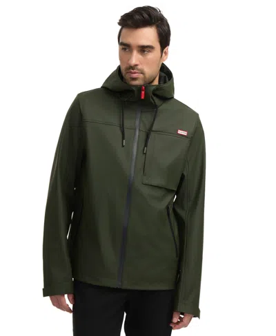 Hunter Men's Mill 2.0 Rubberized Water-repellent Rain Jacket In  Green