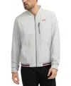 Hunter Men's Moorgate Zip Logo Bomber Jacket In Light Grey