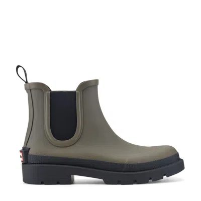 Hunter Men's Orford Waterproof Chelsea Boots 7 Dark Green/black In Multi