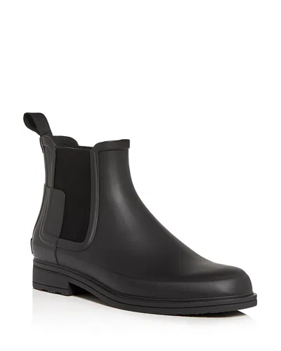 Hunter Men's Original Refined Chelsea Rain Boots In Black