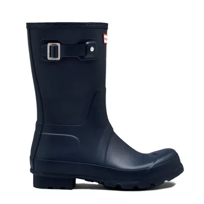 Hunter Men's Original Short Rain Boots 13 Navy In Blue